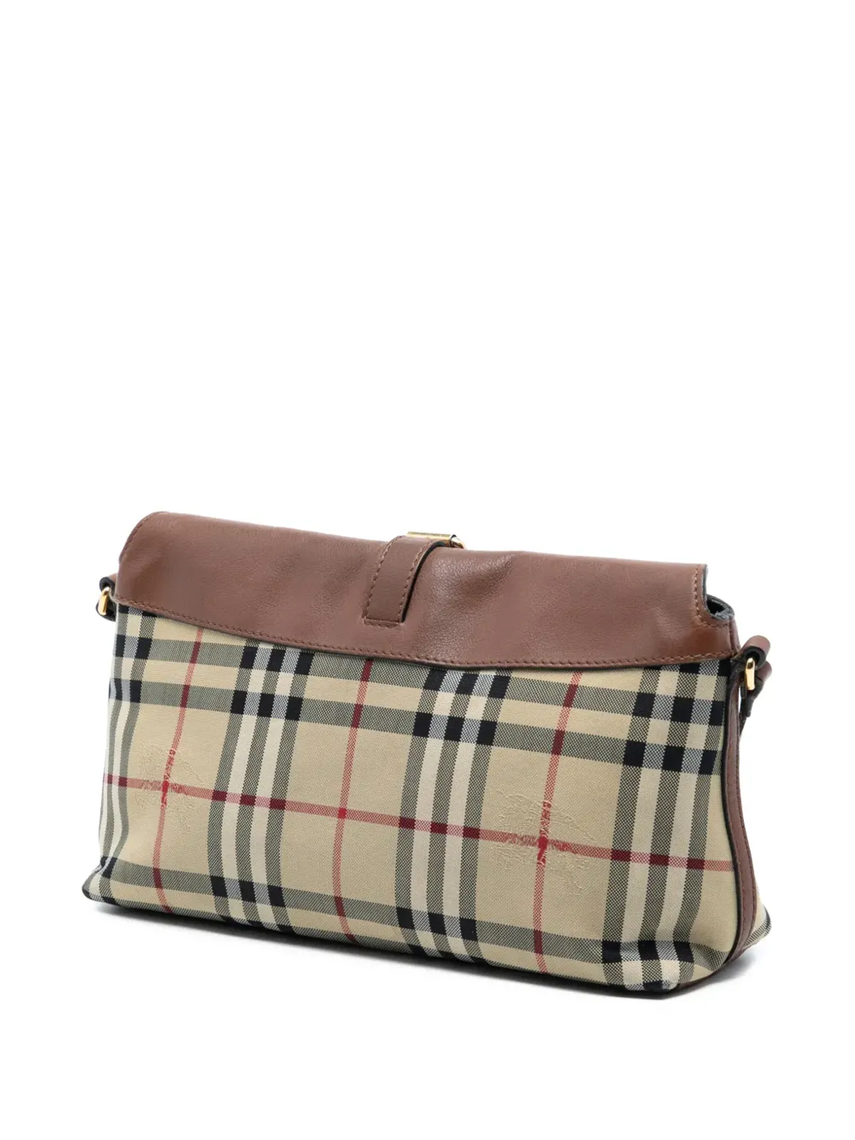 Burberry Pre-Owned Haymarket Check Coated Canvas Leah クロスボディバッグ - ブラウン - 画像3
