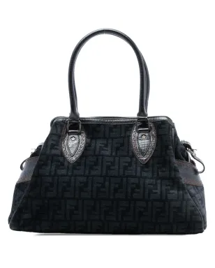 Fendi ビンテージ Zucca Velvet Etniko Du Jour ハンドバッグ - サムネイル1