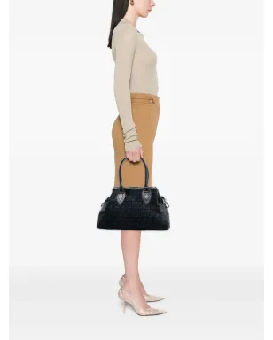 Fendi ビンテージ Zucca Velvet Etniko Du Jour ハンドバッグ - サムネイル2