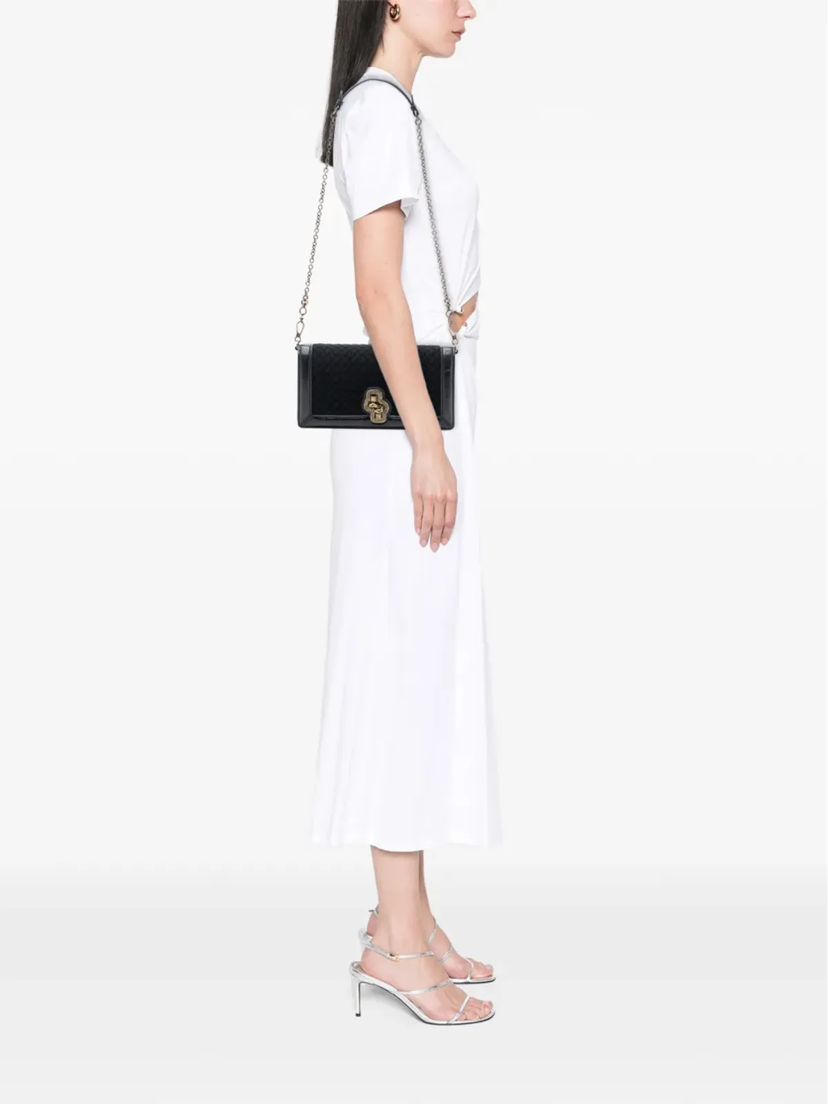 Bottega Veneta イントレッチァート ノット クラッチ チェーン・クロスボディバッグ - 画像2