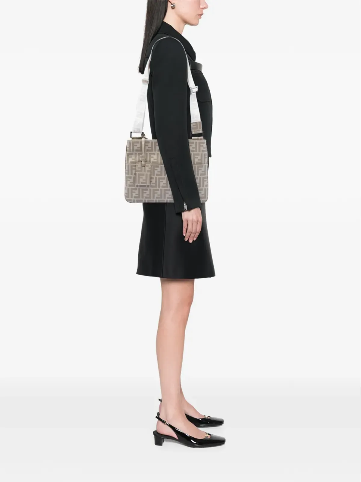 Fendi Pre-Owned ズッカ コーティングキャンバス クロスボディバッグ - 画像2