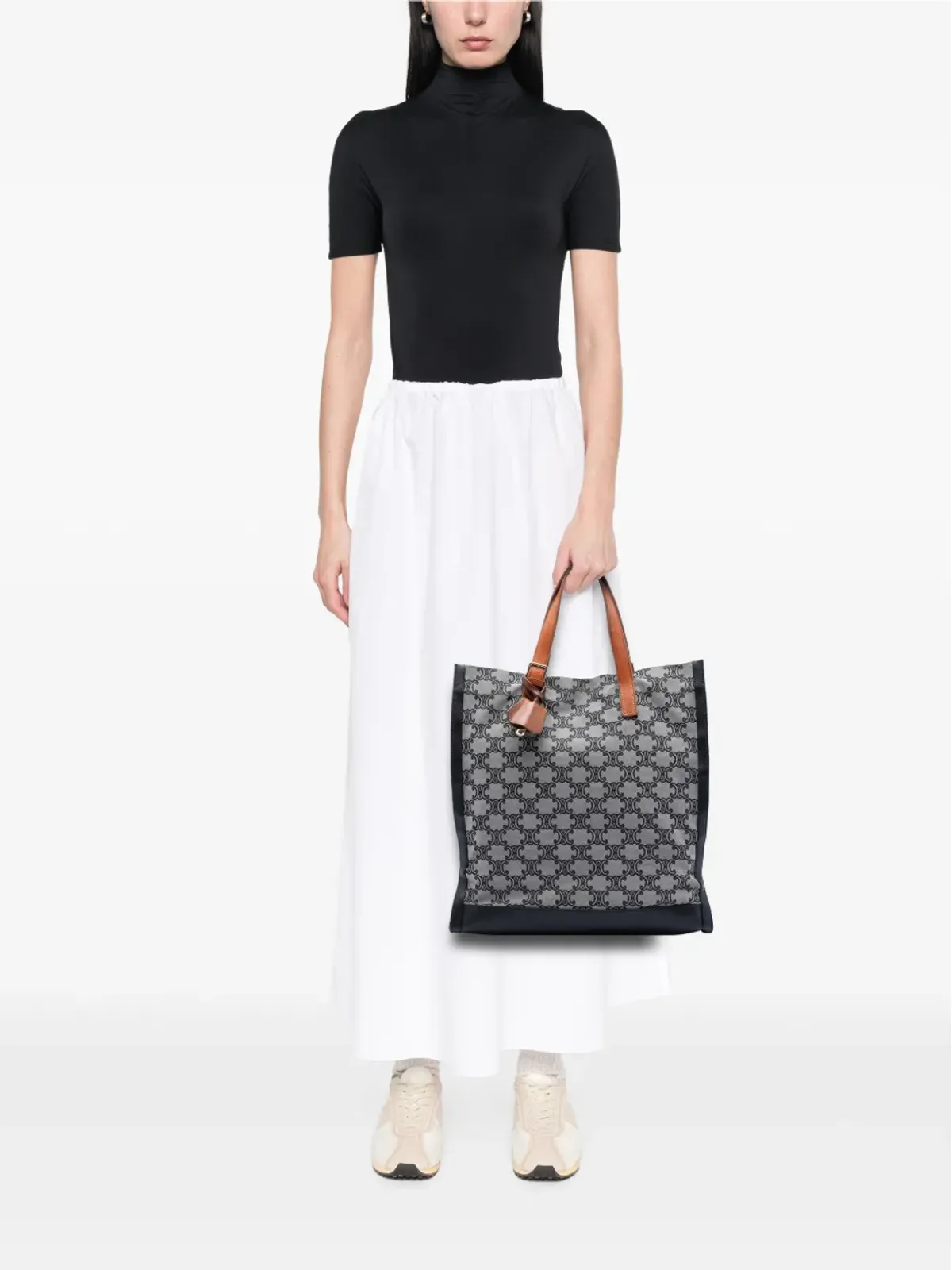 Celine Pre-Owned マカダム キャンバス バーティカル トートバッグ - グレー - 画像2