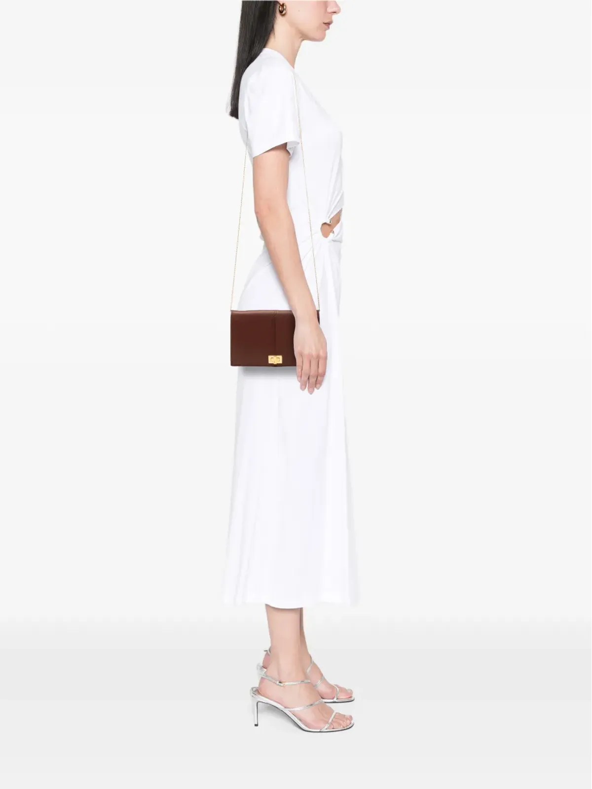Fendi Pre-Owned ピーカブー チェーン クラッチ クロスボディ バッグ - Brown - 画像2