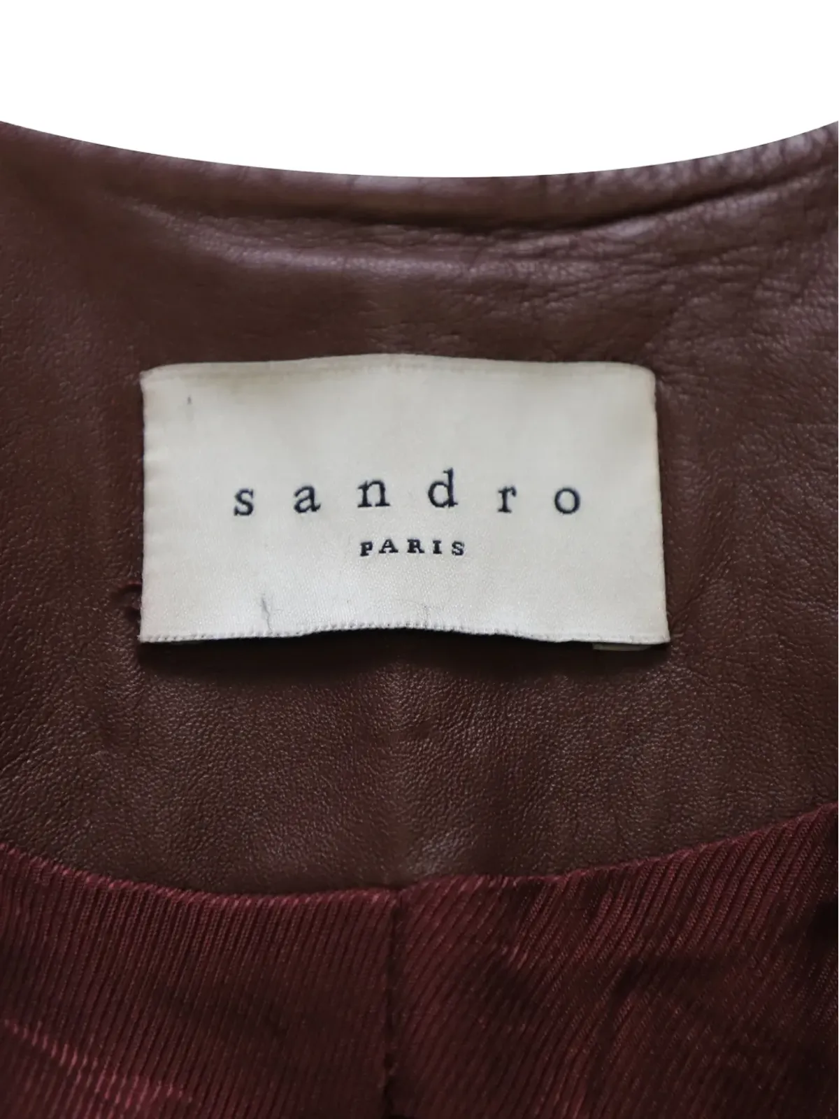 SANDRO ジップトリム レザー ジャケット - 画像4