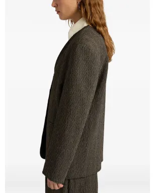 Momoni Mary micro-pinstripe jacket - Brown - サムネイル5
