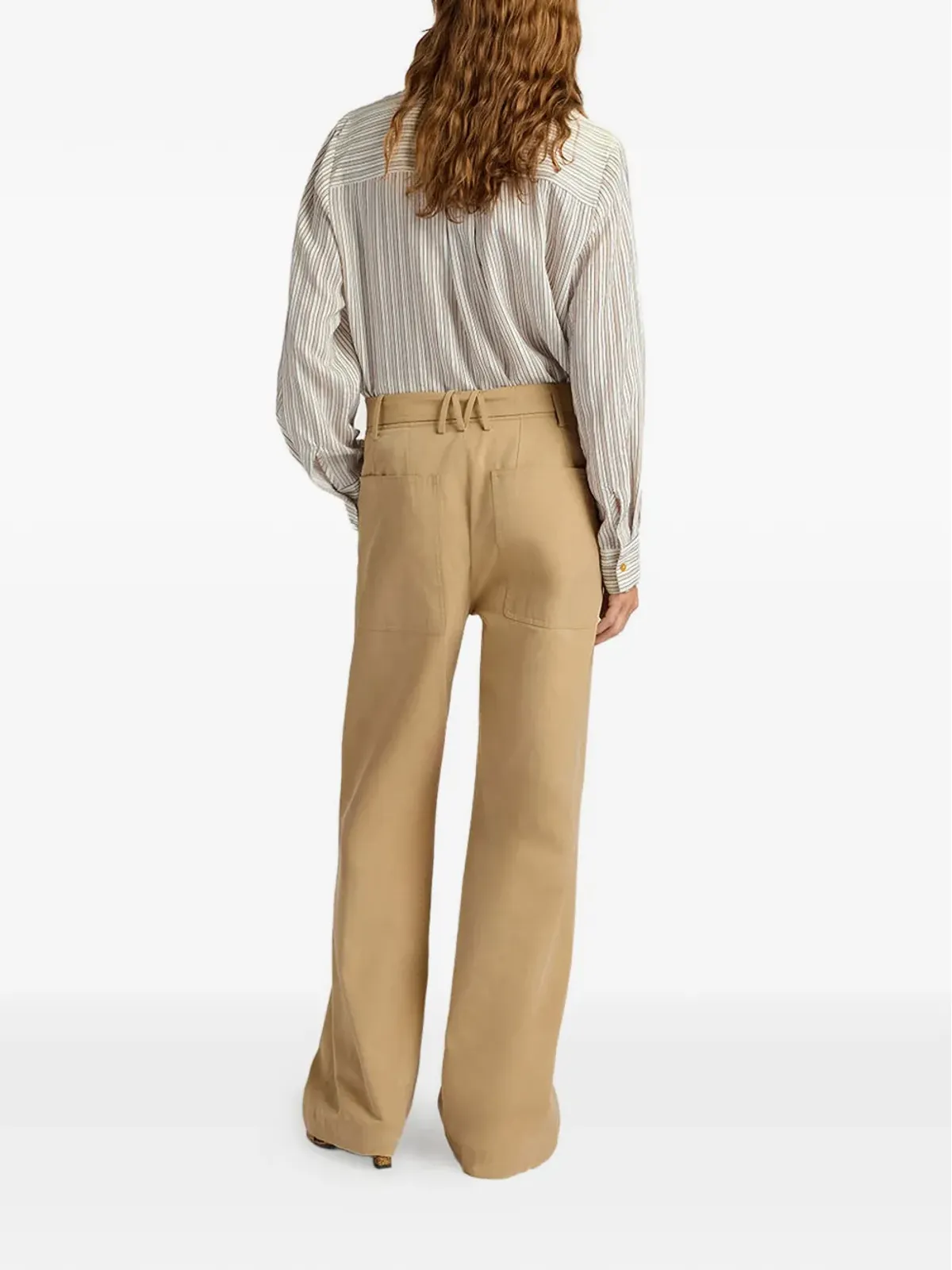 Momoni belted straight leg trousers - Neutrals - 画像5