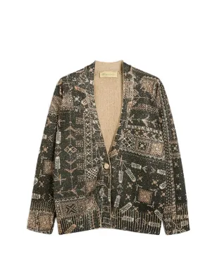 Momoni Eduardo printed-sequin cardigan - サムネイル1