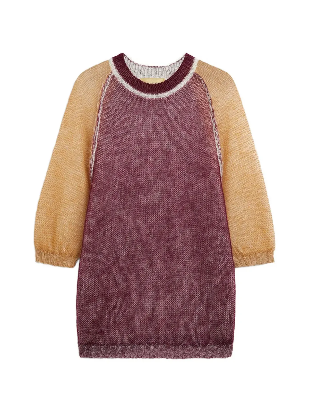 Momoni Maria colour-block raglan-sleeve sweater - Purple - 画像1