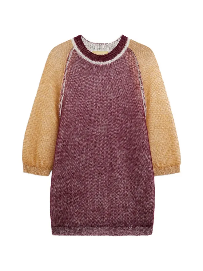 Momoni Momoni Maria colour-block raglan-sleeve sweater - Purpleの商品画像