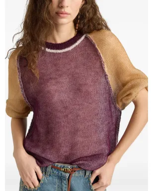Momoni Maria colour-block raglan-sleeve sweater - Purple - サムネイル5