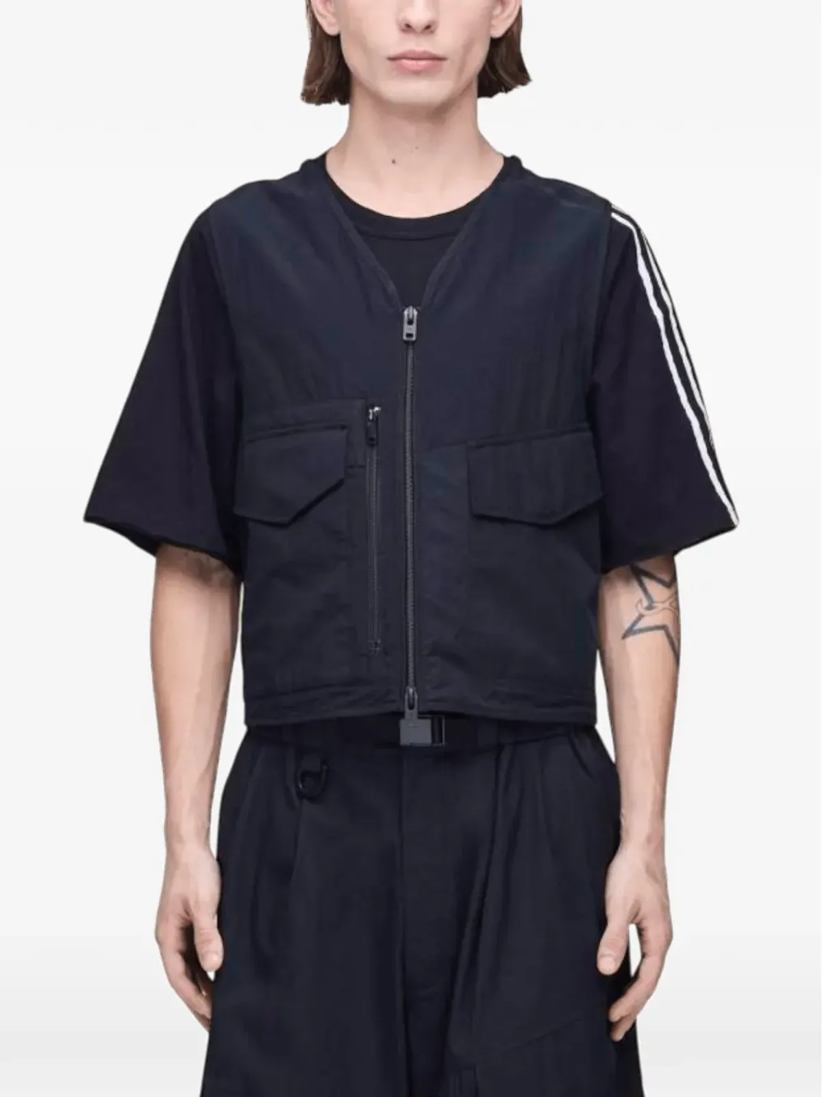 Y-3 ポケットベスト ブラック - 画像4