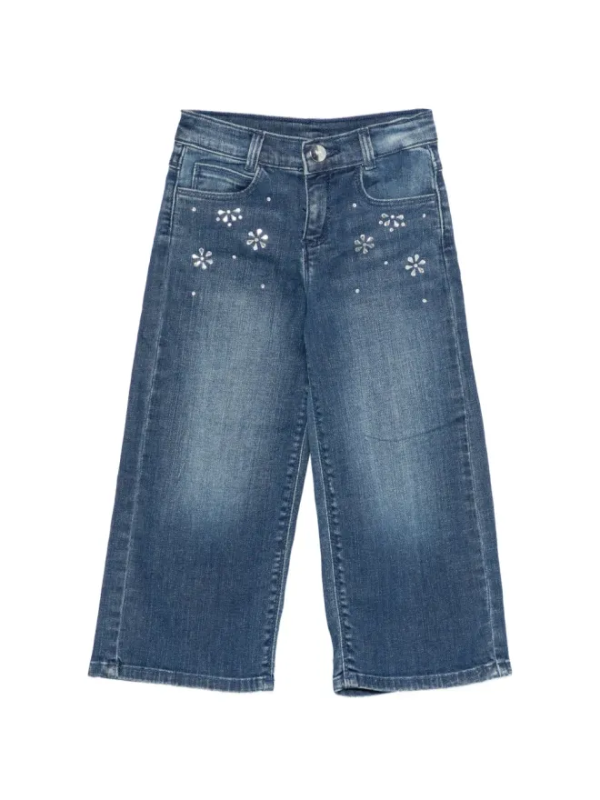 Liu Jo Kids Liu Jo Kids 花飾りデニムジーンズの商品画像