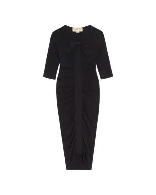 Valentino Garavani ボウとギャザーのニットミニドレス - サムネイル1