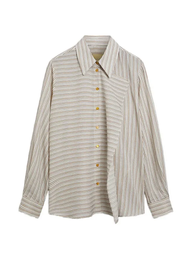 Momoni Momoni Lopezのストライプシャツ - Whiteの商品画像