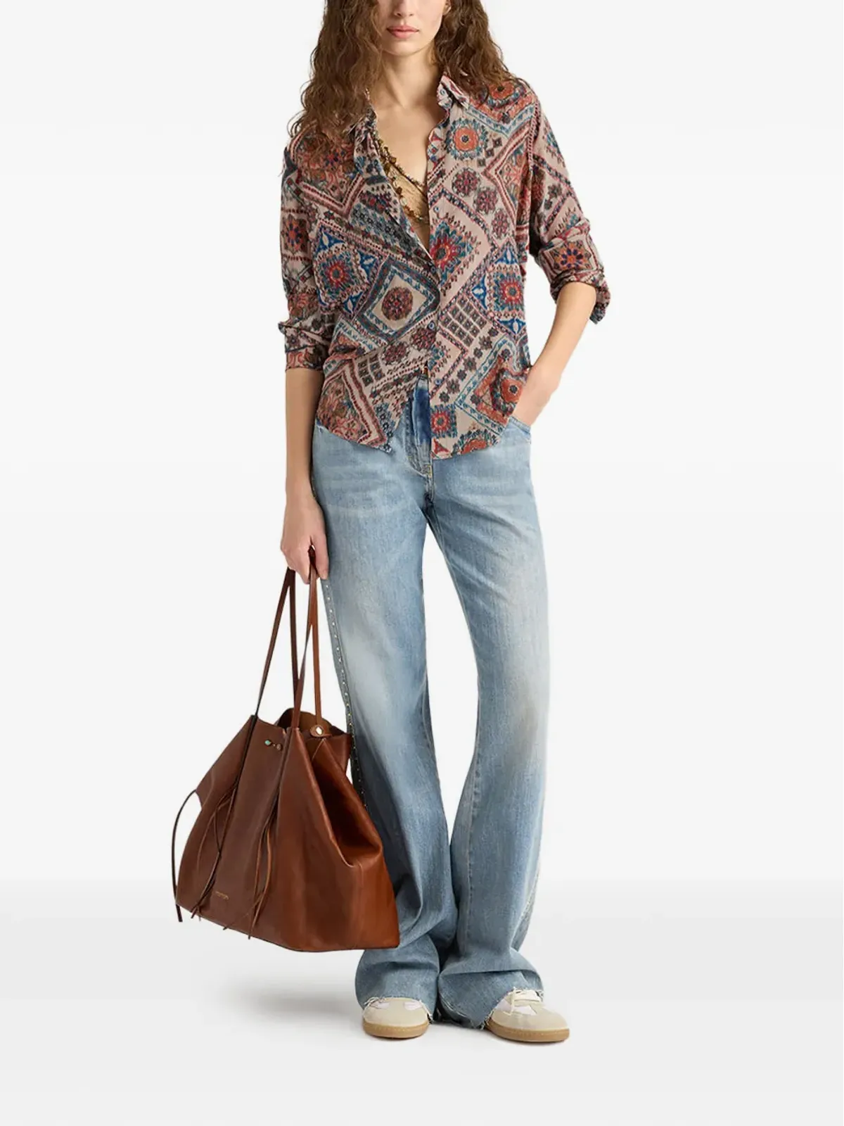 Momoni Meudon printed shirt - 画像2