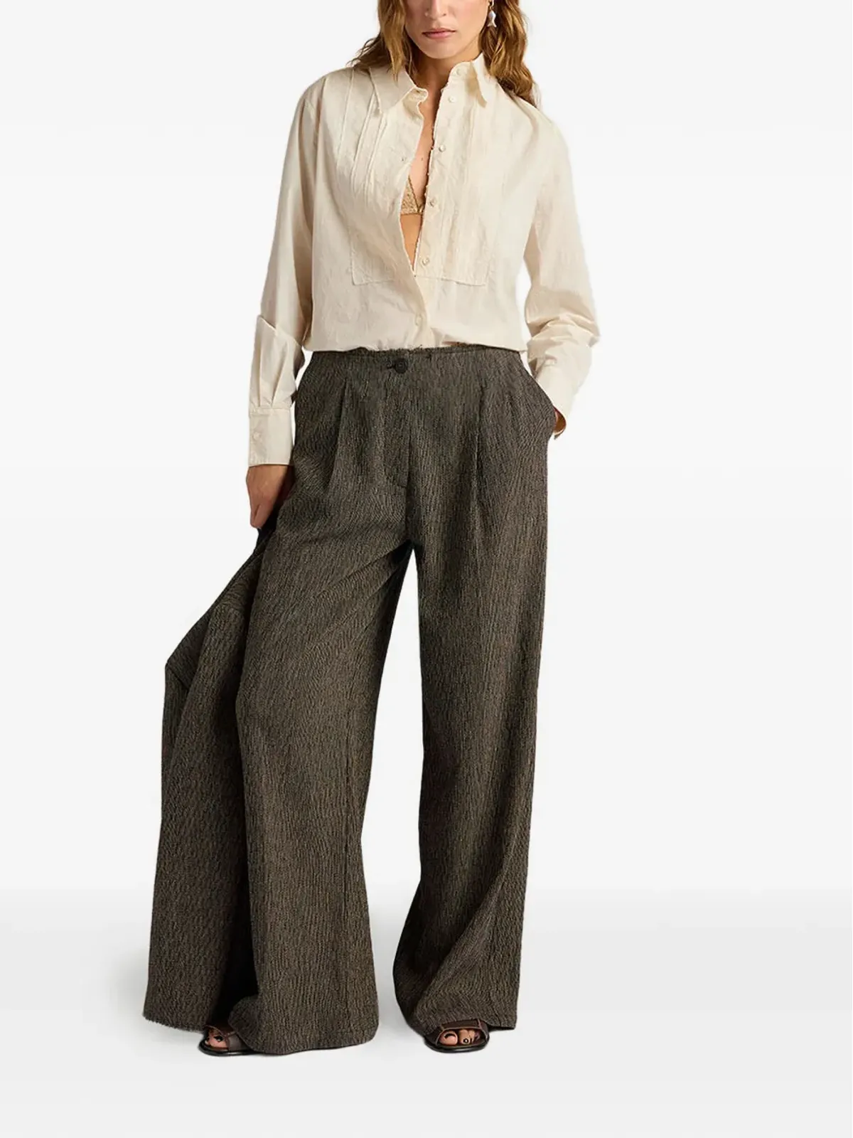 Momoni Sierrao palazzo pants - Black - 画像3