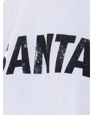 Aniye By サンタプリント入りクロップドTシャツ - ホワイト - サムネイル3