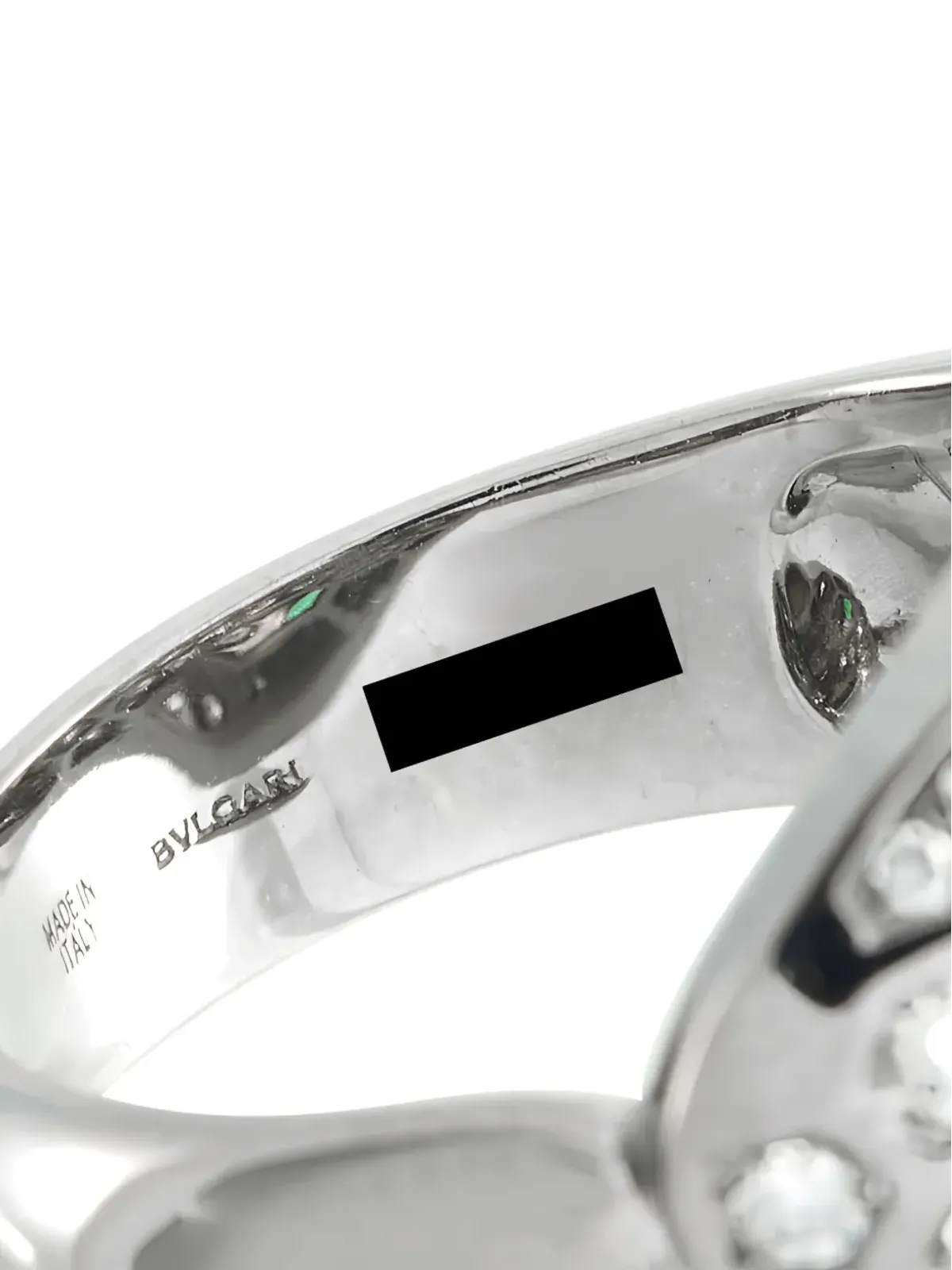 Bvlgari Pre-Owned セルペンティ ダイヤモンド＆エメラルド リング - 画像4