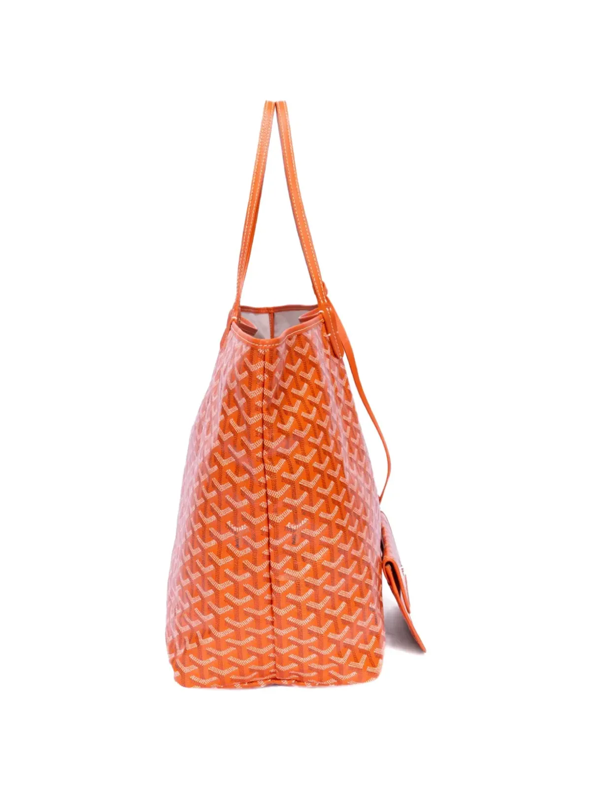 Goyard ビンテージ Saint Louis orange print tote bag - 画像5