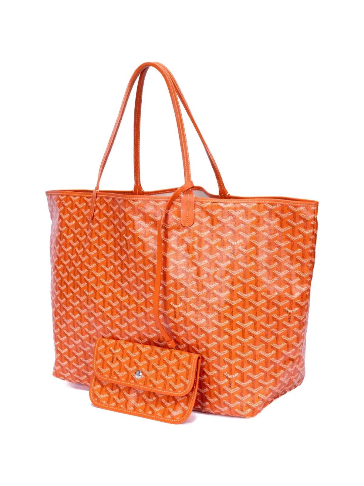 Goyard ビンテージ Saint Louis orange print tote bag - 画像3