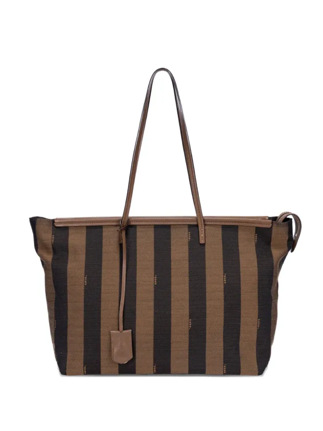 Fendi Pre-Owned Fendi Pre-Owned レキァンストライプ トートバッグ ブラウンの商品画像