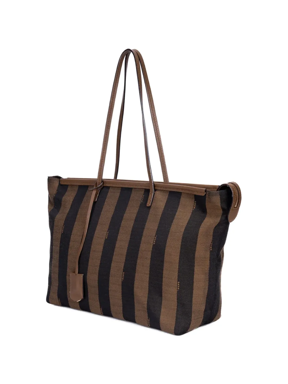 Fendi Pre-Owned レキァンストライプ トートバッグ ブラウン - 画像3