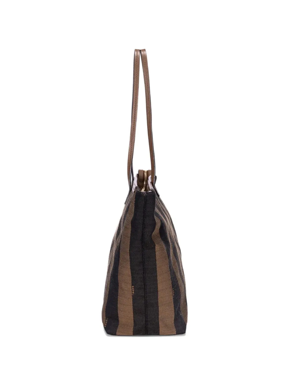 Fendi Pre-Owned レキァンストライプ トートバッグ ブラウン - 画像4