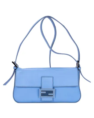 Fendi Pre-Owned バゲット型レザーショルダーバッグ - ブルー - サムネイル1