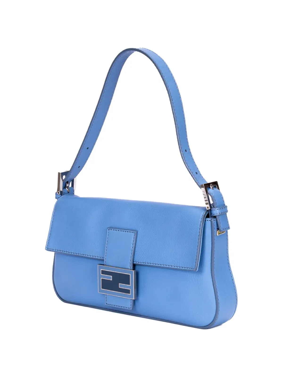 Fendi Pre-Owned バゲット型レザーショルダーバッグ - ブルー - 画像3