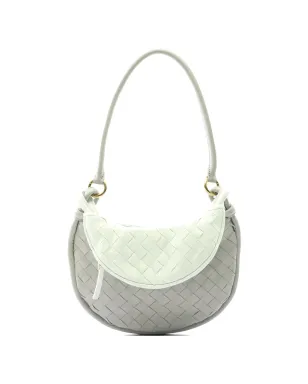 Bottega Veneta ビンテージ 編み込みレザーのショルダーバッグ - Grey - サムネイル1