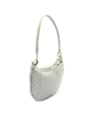 Bottega Veneta ビンテージ 編み込みレザーのショルダーバッグ - Grey - サムネイル2