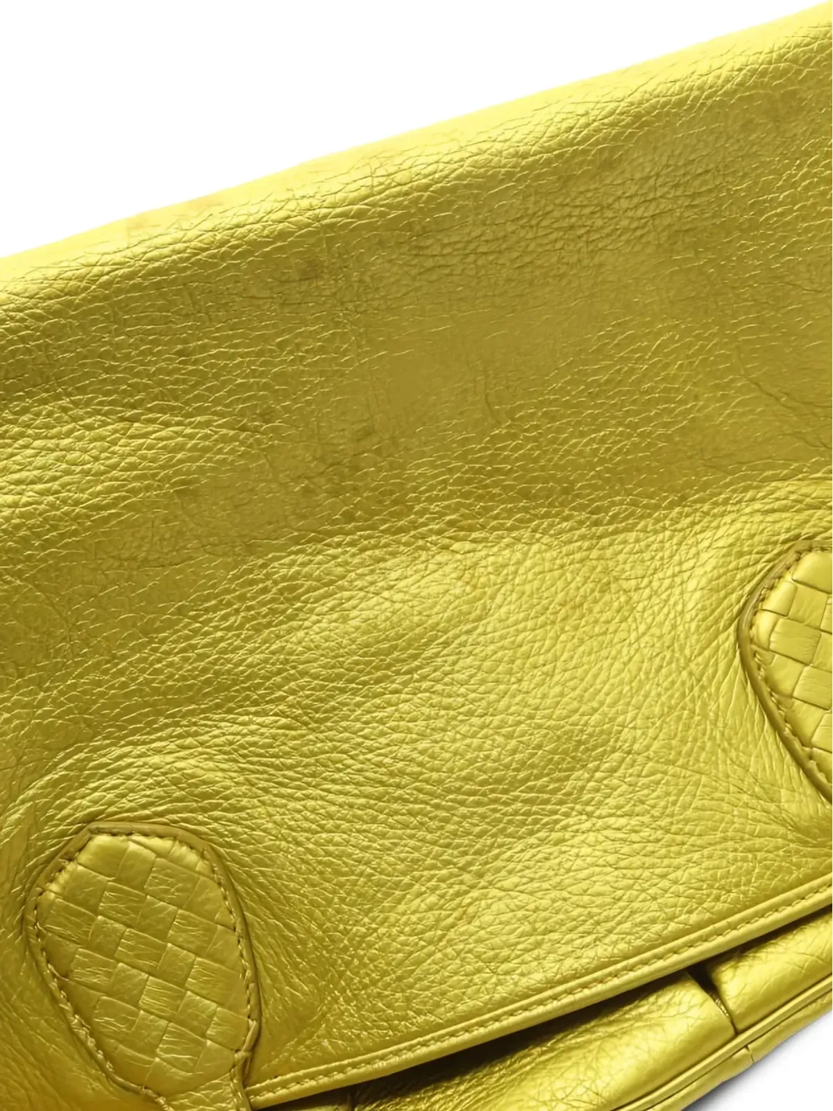 Bottega Veneta - 2000年代イントレッチャート・ディテール クロスボディバッグ イエロー - 画像4