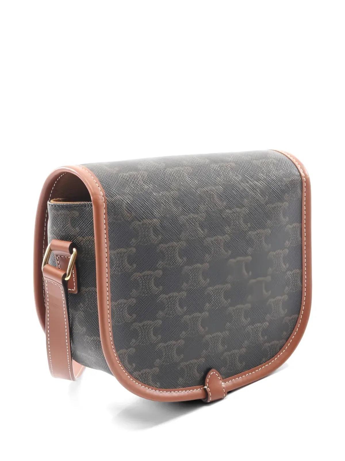 Celine Pre-Owned フォルコ・トリオムフ レザー ショルダーバッグ - 画像2