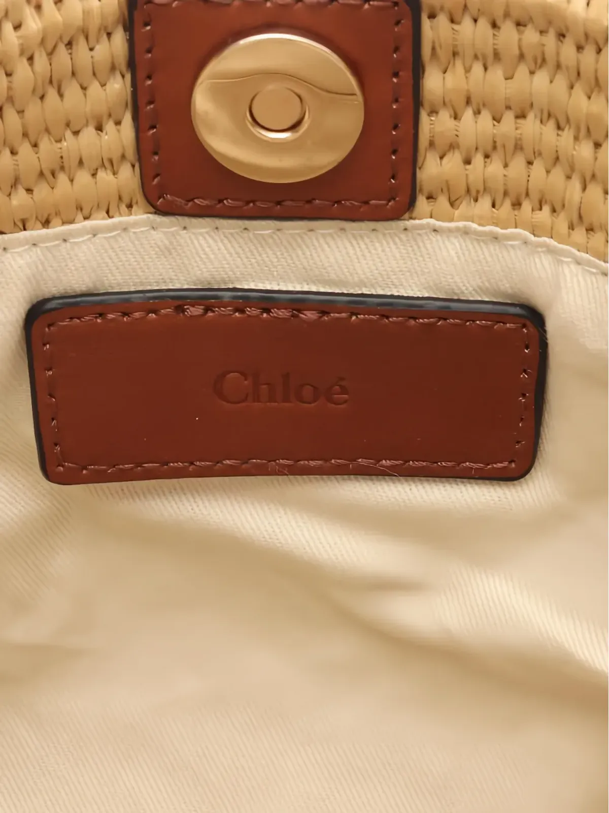 Chloé ビンテージ バスケットレザー トートバッグ - 画像4