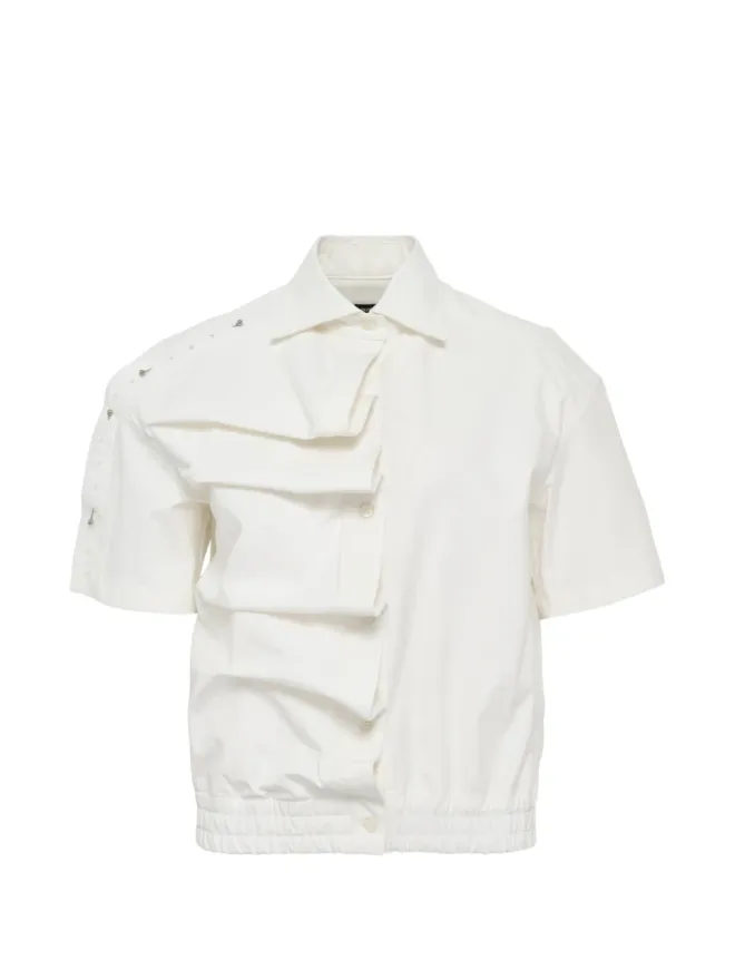 BONBOM BONBOM アシンメトリックシャーリングシャツの商品画像