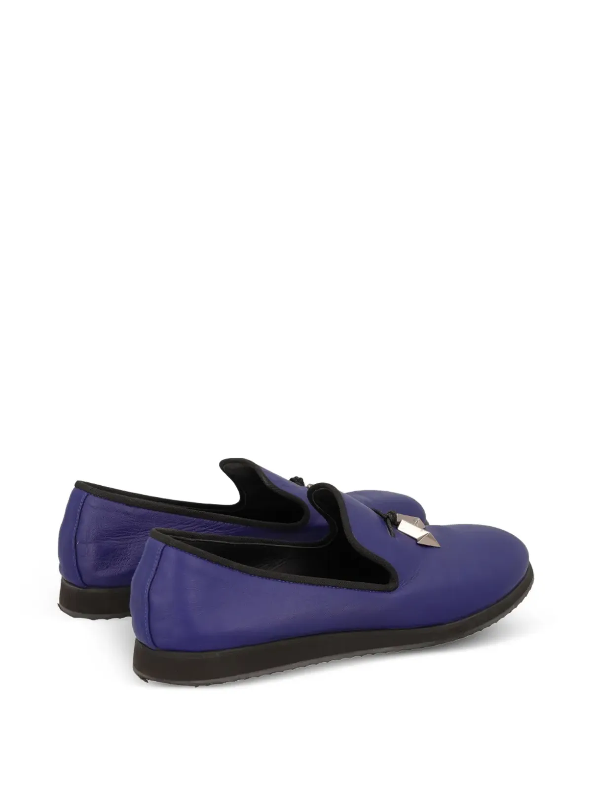 Giuseppe Zanotti Vintage 矢印チャーム付きレザー ローファー - ブルー - 画像3