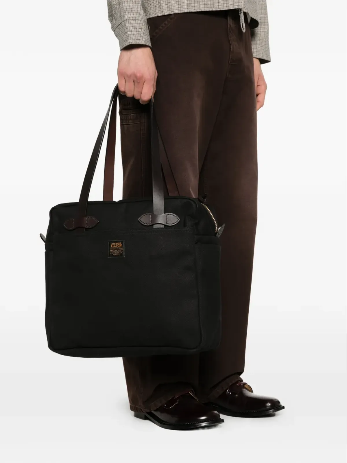 Filson ジップファスナー付きトートバッグ - ブラック - 画像2