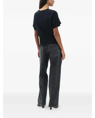 rag & bone ビーズ付き花柄ボックスTシャツ - ブラック - サムネイル2