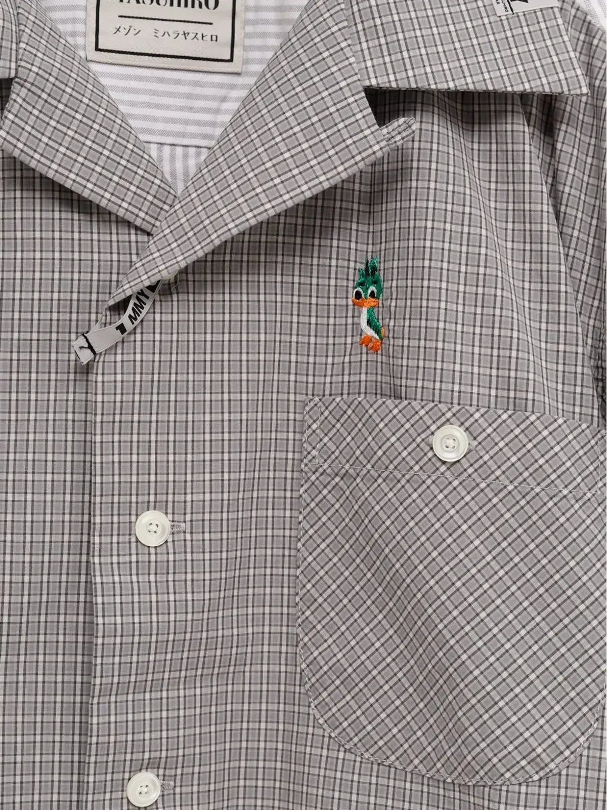 Maison MIHARA YASUHIRO レイヤードチェックシャツ - 画像3