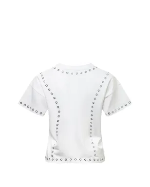 rag & bone Kelly grommet-embellished boxy T-shirt - White - サムネイル2