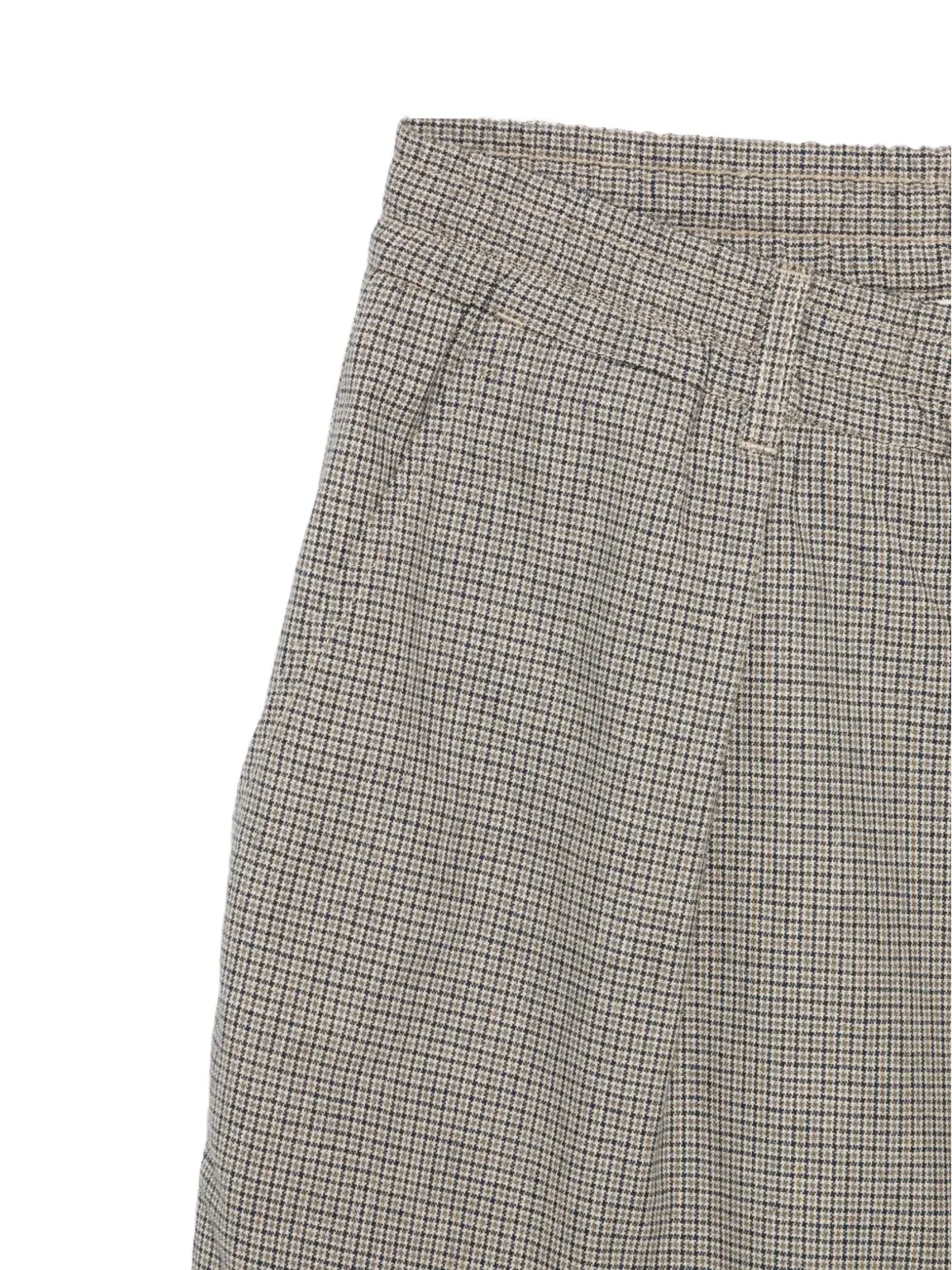 Universal Works Lucas チェック柄プリーツパンツ（グレー） - 画像3