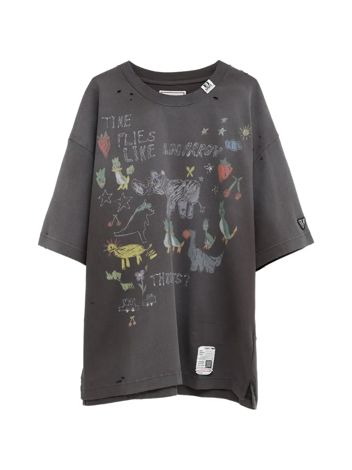 Maison MIHARA YASUHIRO グラフィックプリント distressed Tシャツ - 画像1
