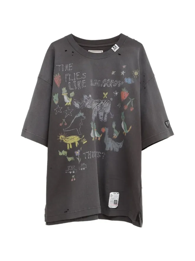 Maison MIHARA YASUHIRO Maison MIHARA YASUHIRO グラフィックプリント distressed Tシャツの商品画像