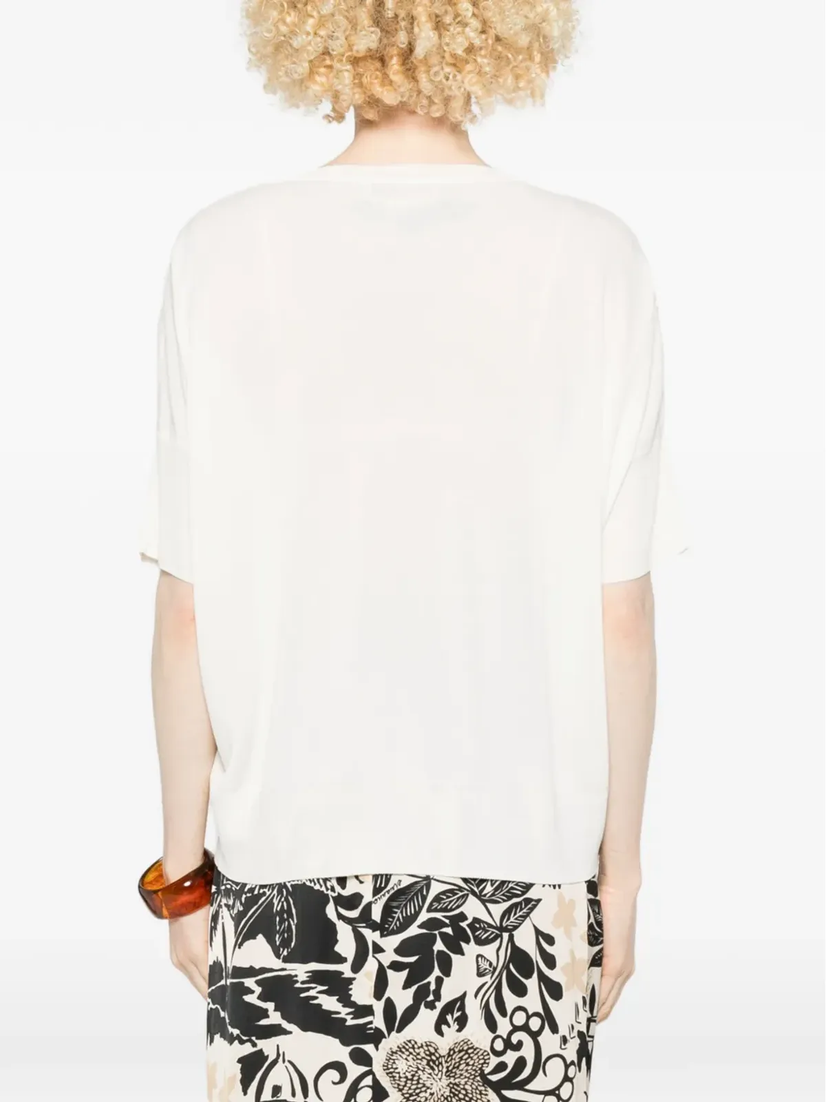 ERMANNO FIRENZE 花柄レースのTシャツ - 画像4