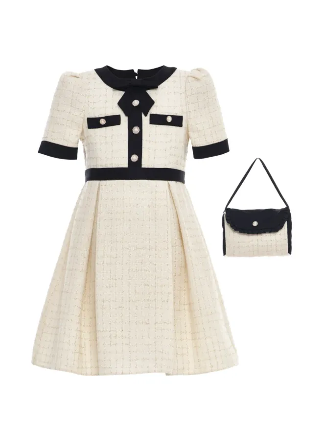 Dress & Fleur Dress & Fleur ツイード構造のベルト付きドレスの商品画像