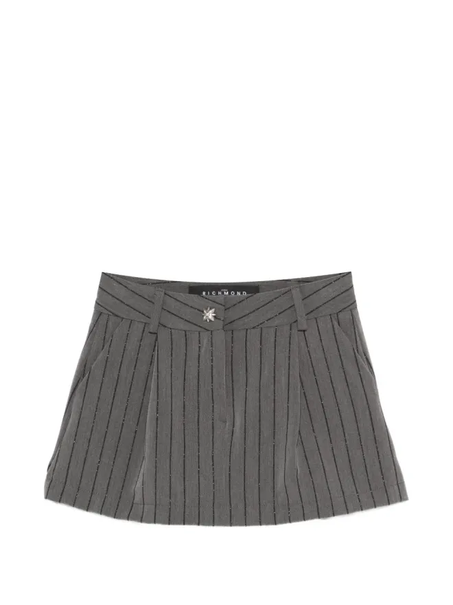 John Richmond Junior John Richmond Junior ピンストライプミニスカート グレーの商品画像