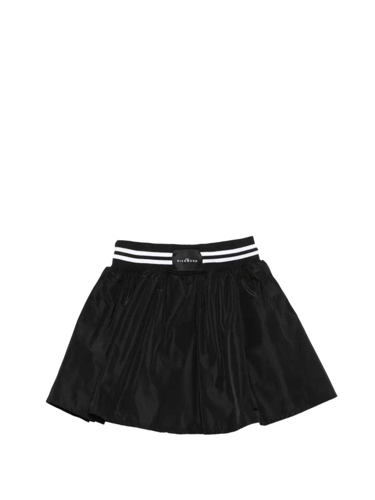 John Richmond Junior ストライプ柄ウエストバンド付きミニスカート - 画像2