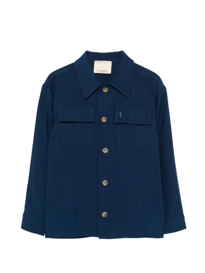TRUSSARDI JUNIOR TRUSSARDI JUNIOR ロゴ刺繍ジャケットの商品画像