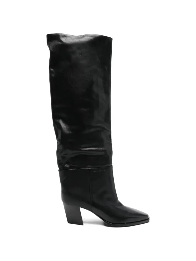 Jimmy Choo Pre-Owned Jimmy Choo ビンテージ Hart レザー ブーツ（ブラック）の商品画像