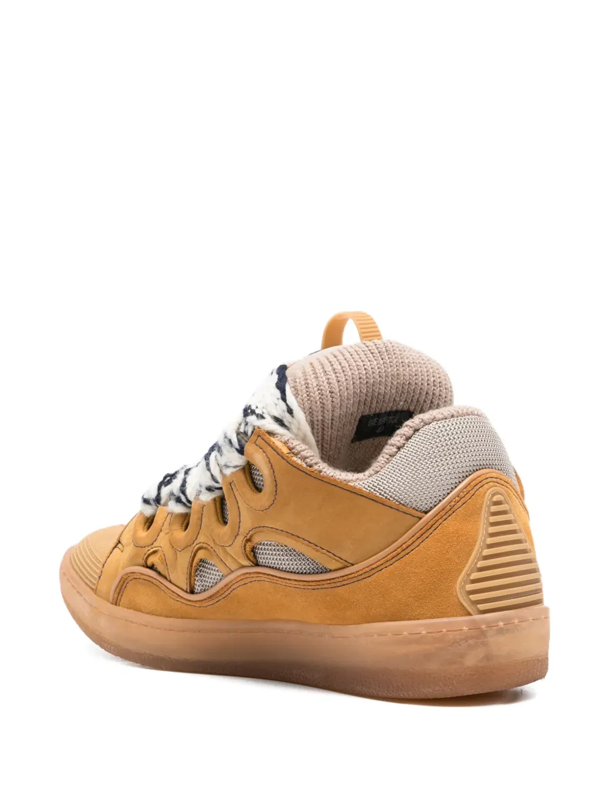 Lanvin Pre-Owned カーブ スエード スニーカー（ブラウン） - 画像3